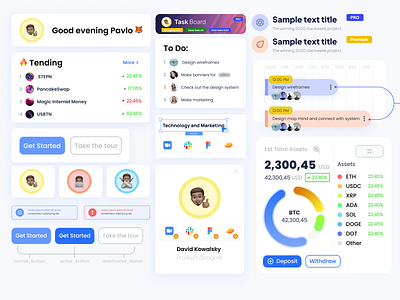 UI Kit mix stuff autolayout cards cruptoelements crypto cryptocards design elements figma ui uicards uikit