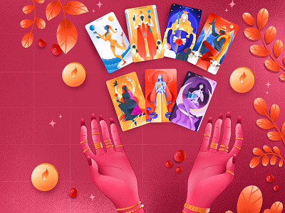 TAROT DECK DESIGN art deck design graphic illustration magic tarot