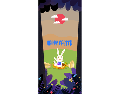 Happy Easter gift (moon chat app) @animation @motion graphics app bunney design easter gif gift graphic design svga animation web