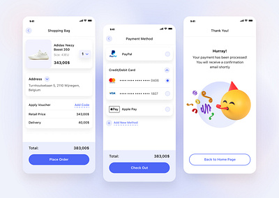 E-commerce App Checkout app checkout design ecommerce figma graphic design mobile app payment ui uichallenge ux