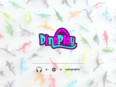 Logo Design for DinoPlay 2d 2d character 2d illustration 2d logo brand branding character design colorful design digital digital art graphic design identity branding illustration kids kids logo logo modern podcast vector