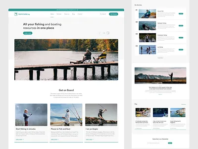 Take me fishing - Web Design art boat boating catch concept creative design designer fish fishing fun license typography ui ux web website