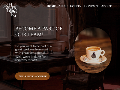 Sherlock coffee shop & bar - Zagreb, Croatia bar brand branding business coffee croatia cta decour design holmes idea landing page sherlock ui ux value proposition victorian vintage warm web design