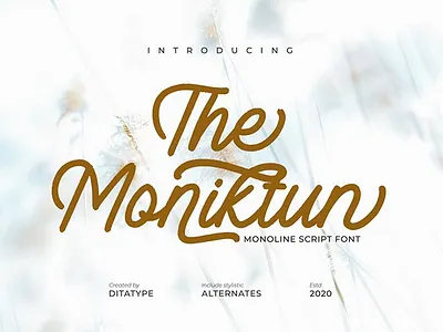 The Moniktun - Script Font branding design font fonts graphic design logo logotype typography ui