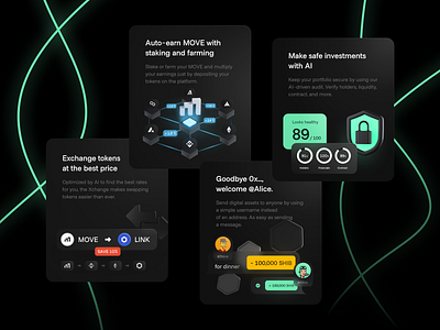 Crypto cards 3D 3d 3d illustration blockchain branding cinema4d crypto illustration nft tokens trading ui