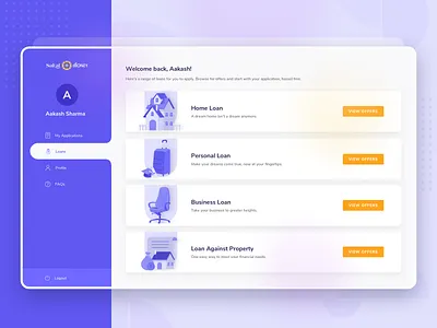 Loan application portal - Sakal Money app app design design finance fintech illustrations loan management loans money product product design ui ui design ux ux design web web design website