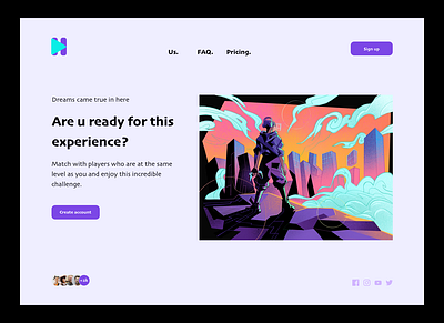 Gaming graphic design ui ux web webdesign