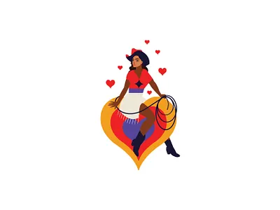 Rodeo Woman Logo animation beauty brand branding brave design face force idea illustration logo logos love motion graphics rodeo simple unic woman