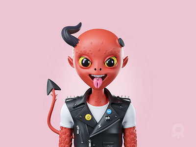 Prime from very hot places 3d c4d character collection devil fire hell horn hot illustration modeling nft nftart rboy rocketboy rvrs rvrsland