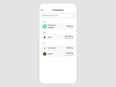 Transactions bank banking credit card crypto crypto currency dashboard debit card finance fintech minimal ui