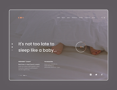 Concept "Постельное белье" design figma illustration ui uiux ux webdesign