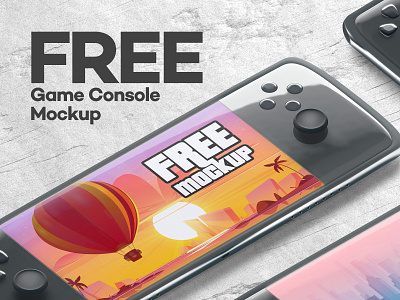 Free Game Console Mockup electronic free freebie gamepad keypad mockup psd screen