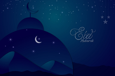 Eid Mubarak Greetings Card Islamic Vector Design creative