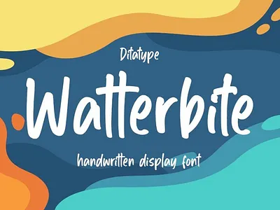 Watterbite - Handwritten Display Font branding design font fonts graphic design logo logotype typography ui