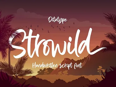 Strowild - Script Font branding design font fonts graphic design logo logotype typography ui