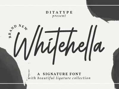 Whitehella - Signature Font branding design font fonts graphic design logo logotype typography ui