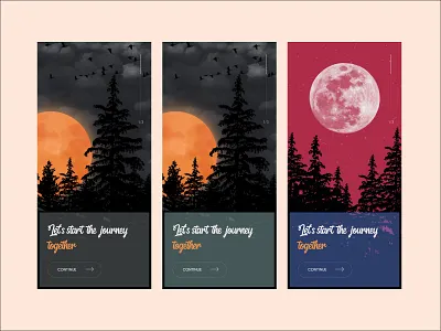 The Journey (Procreate) app design designer graphic design meditation peace procreate scene ui ux