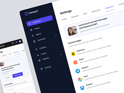 SaaS Web App - Settings Page admin panel analytics application dashboard design hero section homepage interface portal report saas settings software startup ui ui kit web app website
