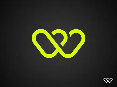 W********** // logo mark branding clean color corporate design gray green grey logo logo creation logo mark minimalistic simple w yellow