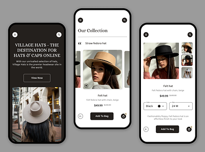 Fashion eCommerce App app branding design fashion hat minimal mobile online online shop online store shop shop app shopping store typography ui ux