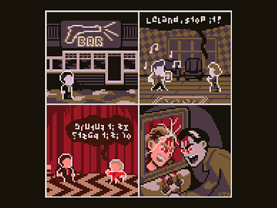 TWIN PEAKS pixel art game pt 2 game art game design illustration pixel art twin peaks video game mockup