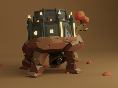 Walking Mausoleum-Elden Ring 3d elden ring game illustration