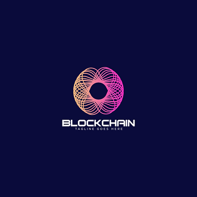 Blockchain Logo blockchain branding graphic design icon logo logo desogn logo idea logotips tech logo technology