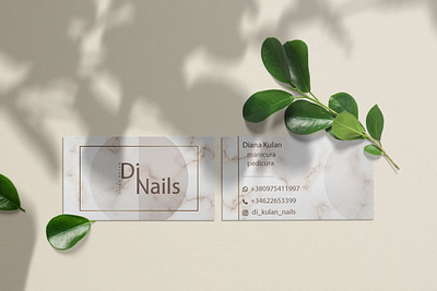 DiNails business card design design graphic design illustration logo vector