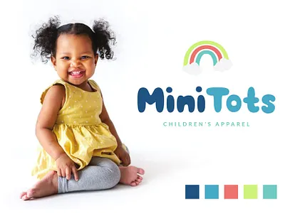 MiniTots Logo branding business cards design illustration logo print collateral