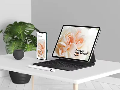Free Multi Device Responsive Screen Mockup abstract clean device display laptop mac macbook mockup multi device multi devices phone phone mockup presentation realistic responsive simple smartphone web webpage website