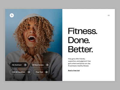 Gym Landing Page design figma typography ui ux web website