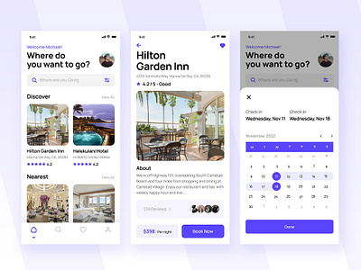 Hotel Booking App creative design graphicdesign ui uidesign uiux uxinterface