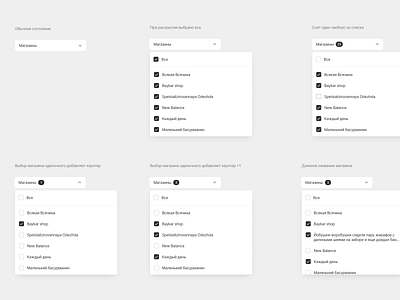 Multiselect combo box design system dropdown interface multiselect select shop states ui ux