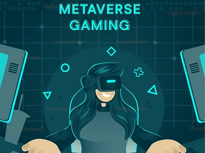 Metaverse Gaming - Gamefi - Visual VR concept augmented reality design bitcoing gaming character bitcoin character metaverse crypto design digital gaming simulation dubai illustration metaverse gamefi metaverse gaming nft design saquib sheikh virtual gaming virtual reality gaming