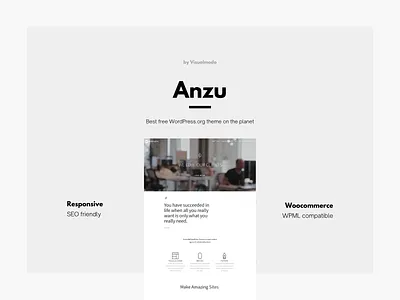 WP Anzu WordPress Minimalist Theme 3d animation creative design graphic design illustration logo minimal minimalist plugins responsive site builder template templates theme visualmodo web design wordpress wordpress theme wp anzu