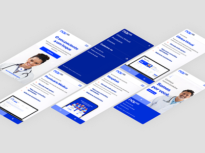 Landing Page Nav Pro - Responsivo design design system health hospital interface landing page nav ui ux