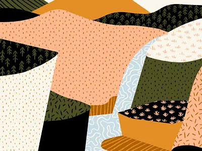 Maligne Canyon Illustration art colorful colour digital art geometric illustration mountain nature pattern texture vector