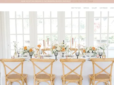 Wix Website Design - Blue Lily Event Planning event planning website website design wedding industry website wedding planner website wix website design