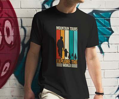 Mountain Tours Explore The World branding design graphic design illustration logo logo design t shirt t shirt design ui vintage vintage t shirt