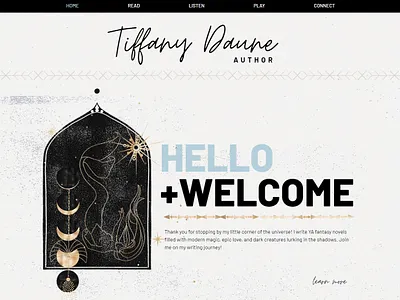 Wix Website Design - Tiffany Daune | Author author website website design wix website design