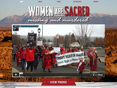 Wix Website Design - Women Are Sacred | Missing and Murdered documentary film website website design wix website design