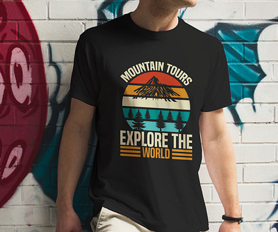Mountain Tours Explore The World logo logo design t shirt t shirt design vintage vintage t shirt