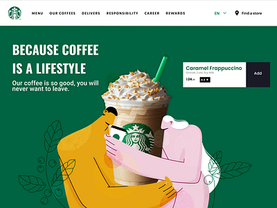 Landing page for ancoffee shop ☕ 2d character illustration coffee coffee lover coffee shop coffee website coffeine flowers homepage hug landing page landing page coffee shop love coffee shop landing page shop website starbucks web illustration