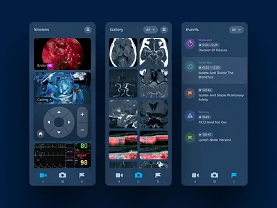 Surgical app sidebar gallery media medical smart streams surgery surgical ui video