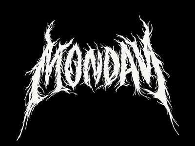 Monday graphic design illustration lettering metal script texture type typedesign typography