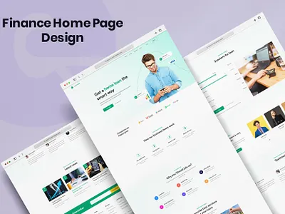 Finance Home Page Design app design graphic design home page design mobile app ui ux design web side design websitedesign