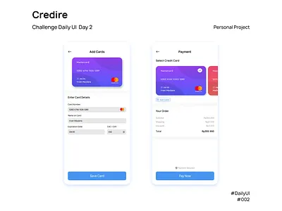 Credire - DailyUI #002 branding creditcard dailyui mobile ui
