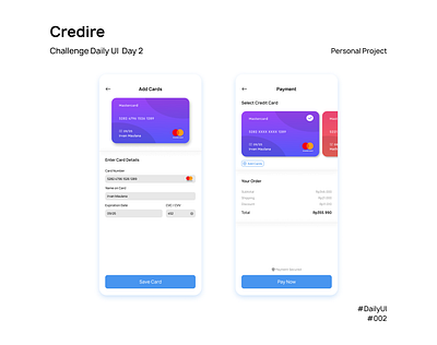 Credire - DailyUI #002 branding creditcard dailyui mobile ui
