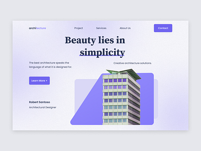 Architectural Website Design 🔥 app architectural architecture building construction header home houses interior interior design landing page real estate residence services ui ui ux user interface vendor web design website