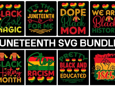 JUNETEENTH SVG BUNDLE 3d animation graphic design juneteenth svg bundle logo motion graphics ui